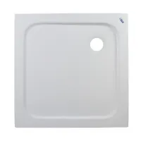 Coria | cădiță de duș pătrată 100x100x5 cm, acril, cu sifon