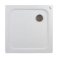 Coria | cădiță de duș pătrată 100x100x5 cm, acril, cu sifon