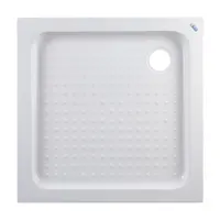 Almagro | cădiță de duș pătrată, din acril, 80x80x13,5 cm, cu sifon