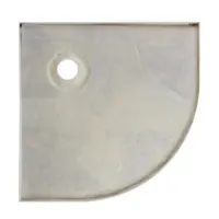 Coria | cădiță de duș semirotundă 80x80x5 cm, acril, cu sifon