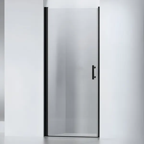 Madeira | ușă de duș batantă Black 80, 190cm, 6mm, NANO