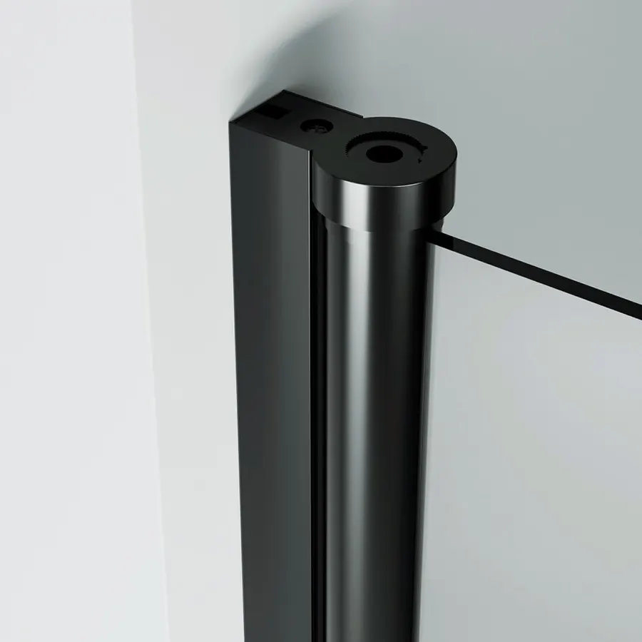 Madeira | ușă de duș batantă Black 80, 190cm, 6mm, NANO