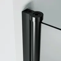 Madeira | ușă de duș batantă Black 90, 190cm, 6mm, NANO