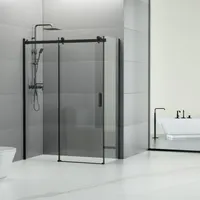 Milano | cabină de duș Duo Black 80x120, 195cm, 8mm, NANO