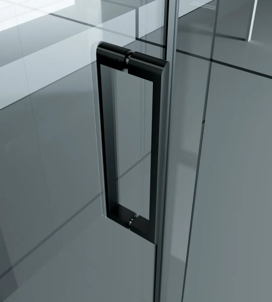 Milano | cabină de duș Duo Black 90x120, 195cm, 8mm, NANO