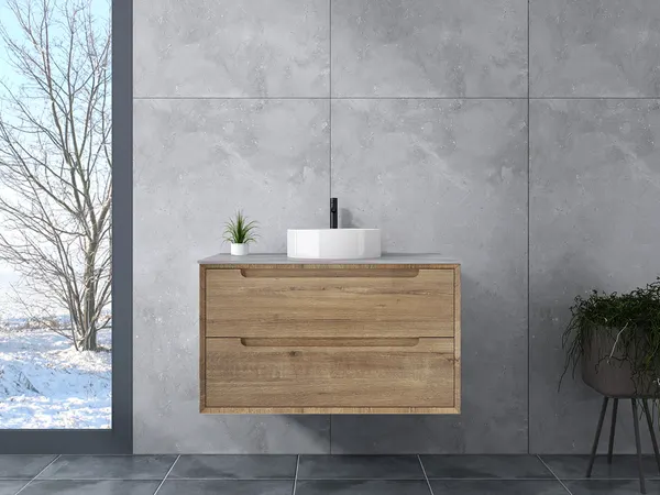 Genova | dulap de baie Sonoma cu lavoar 60 cm