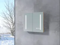 Sevilla | dulap cu oglindă Sonoma, cu două uși, cu iluminare LED 90 cm