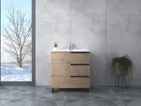 Torino | dulap de baie Sonoma cu lavoar 80cm