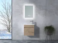 Zamora | dulap de baie Sonoma cu lavoar și oglindă cu LED
