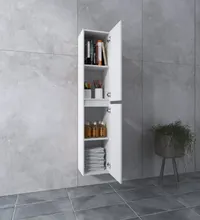 Burgundia | dulap de baie White
