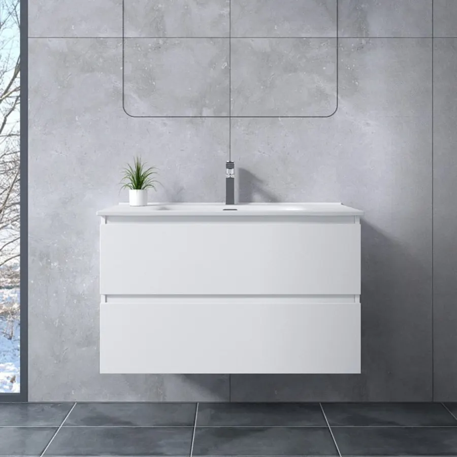 Catania | dulap de baie White cu lavoar 60cm