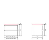 Catania | dulap de baie White cu lavoar 60cm