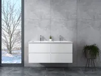 Dijon | dulap de baie White cu lavoar 120cm