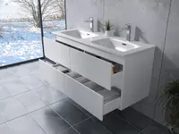 Dijon | dulap de baie White cu lavoar 120cm