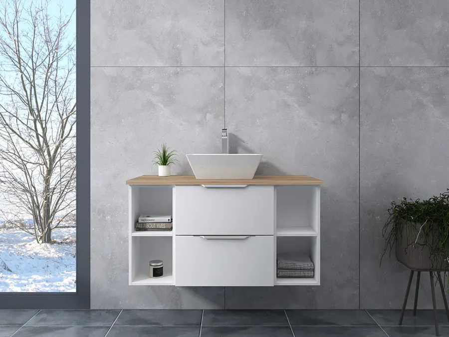 Rennes | dulap de baie cu lavoar White
