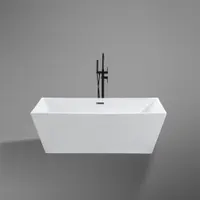 CUBE | cadă de baie freestanding, albă, 170x75x58 cm