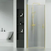 Madeira | ușă de duș batantă Gold 100, 190cm, 6mm, NANO