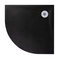 Cagliari | cădiță de duș semirotundă Black 90x90x2,6 cm, SMC, cu sifon