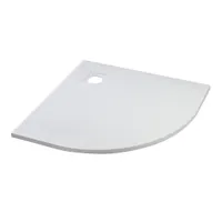 Cagliari | cădiță de duș semirotundă White 90x90x2,6 cm, SMC, cu sifon
