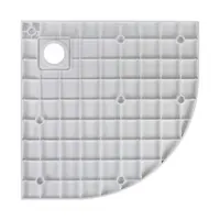 Cagliari | cădiță de duș semirotundă White 90x90x2,6 cm, SMC, cu sifon