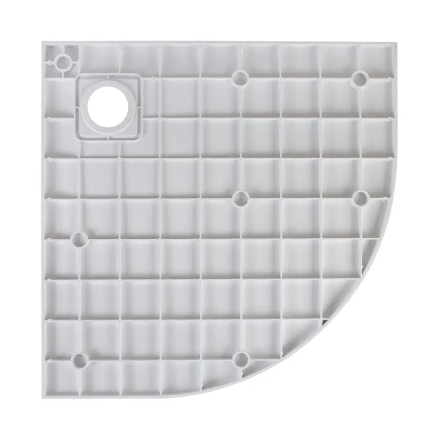 Cagliari | cădiță de duș semirotundă White 90x90x2,6 cm, SMC, cu sifon