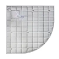 Cagliari | cădiță de duș semirotundă White 90x90x2,6 cm, SMC, cu sifon