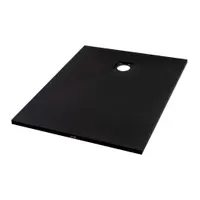Cagliari | cădiță de duș dreptunghiulară Black 80x100x2,6 cm, SMC, cu sifon