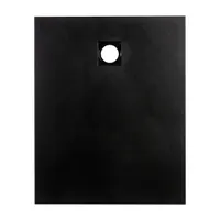 Cagliari | cădiță de duș dreptunghiulară Black 80x100x2,6 cm, SMC, cu sifon