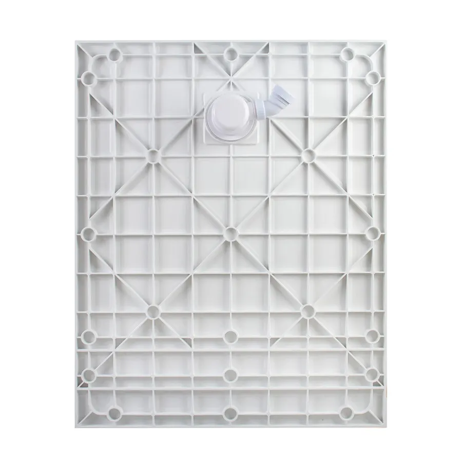 Cagliari | cădiță de duș dreptunghiulară White 80x120x2,6 cm, SMC, cu sifon