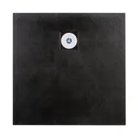 Cagliari | cădiță de duș pătrată Black, din SMC, 80x80x2,6 cm, cu sifon