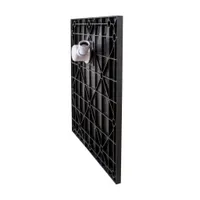 Cagliari | cădiță de duș pătrată Black, din SMC, 80x80x2,6 cm, cu sifon