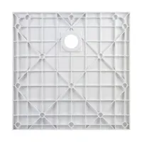 Cagliari | cădiță de duș pătrată White, din SMC, 80x80x2,6 cm, cu sifon