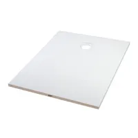 Cagliari | cădiță de duș dreptunghiulară White, din SMC, 90x120x2,6 cm, cu sifon