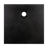 Cagliari | cădiță de duș pătrată Black, din SMC, 90x90x2,6 cm, cu sifon