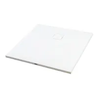 Cagliari | cădiță de duș pătrată White 90x90x2,6 cm, SMC, cu sifon