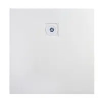 Cagliari | cădiță de duș pătrată White 90x90x2,6 cm, SMC, cu sifon