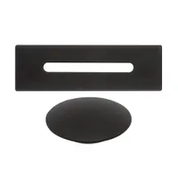 Oțel | set capace preaplin și scurgere pentru cadă freestanding, black