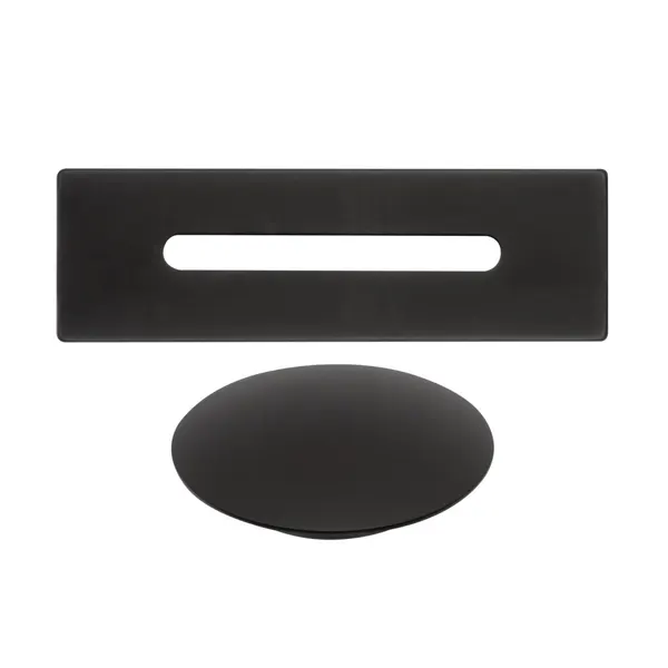 Oțel | set capace preaplin și scurgere pentru cadă freestanding, black