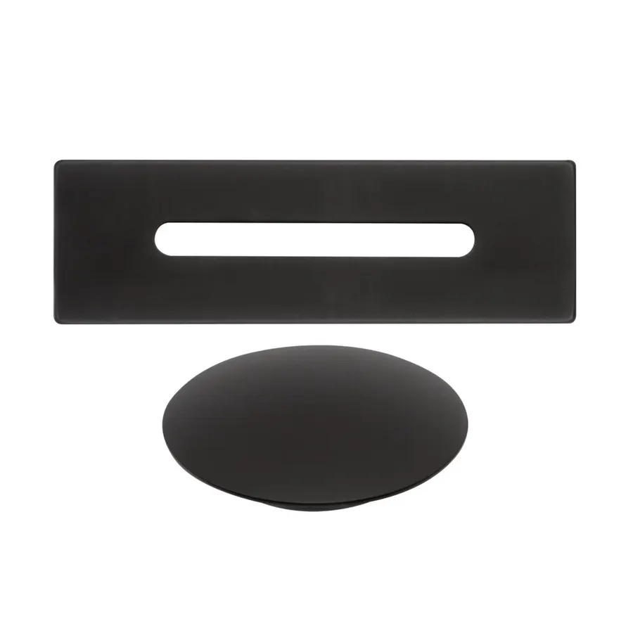 Oțel | set capace preaplin și scurgere pentru cadă freestanding, black