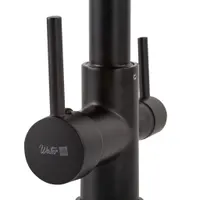 Portland | baterie pentru bucătărie Black cu 3 căi, pentru sistem de filtrare a apei
