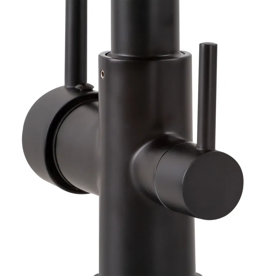 Portland | baterie pentru bucătărie Black cu 3 căi, pentru sistem de filtrare a apei