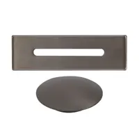Oțel | set capace preaplin și scurgere pentru cadă freestanding, gun gray