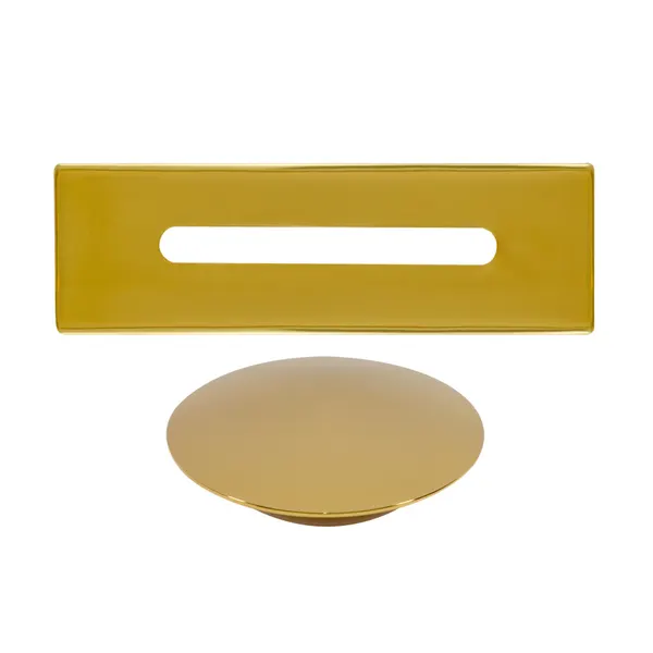 Oțel | set capace preaplin și scurgere pentru cadă freestanding, gold