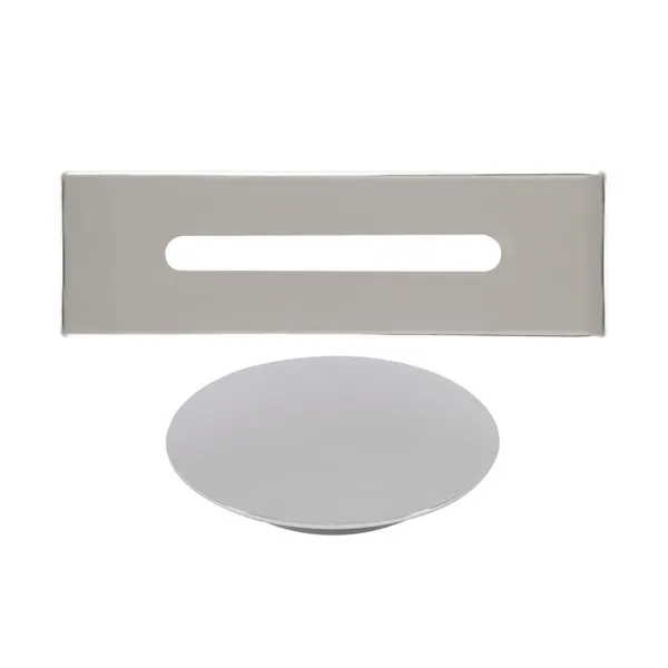 Oțel | set capace pentru preaplin și scurgere, pentru cadă freestanding, silver