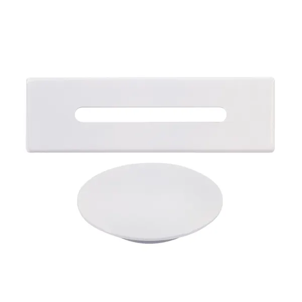 Oțel | set capace pentru preaplin și scurgere, pentru cadă freestanding, white