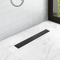 Burela | rigolă de duș negru mat, 50 cm
