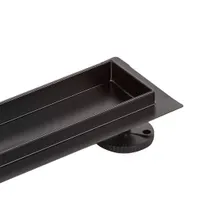 Burela | rigolă de duș negru mat, 50 cm