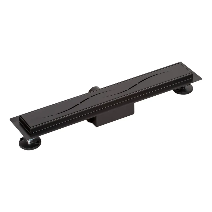 Burela | rigolă de duș negru mat, 80 cm