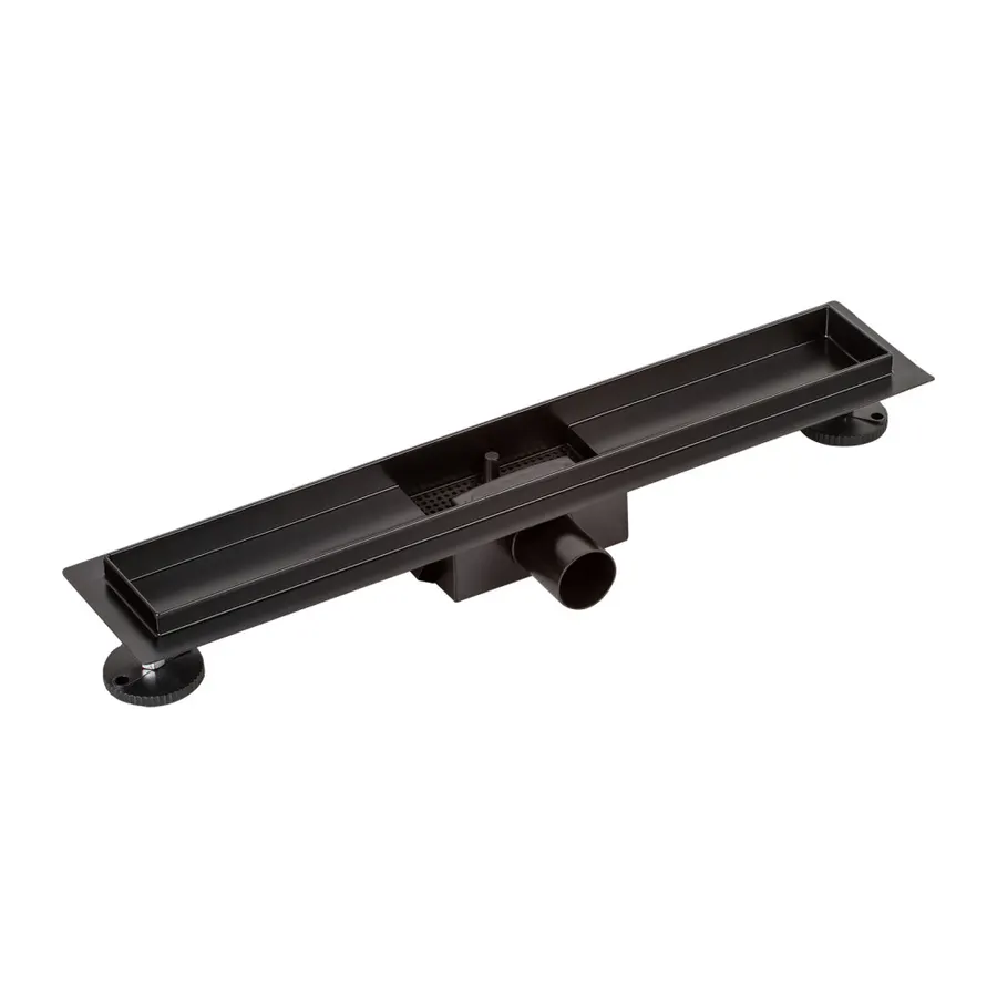 Burela | rigolă de duș negru mat, 80 cm