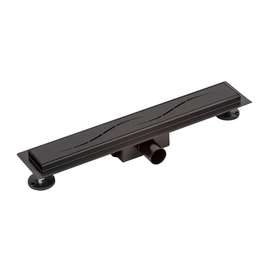 Burela | rigolă de duș negru mat, 90 cm